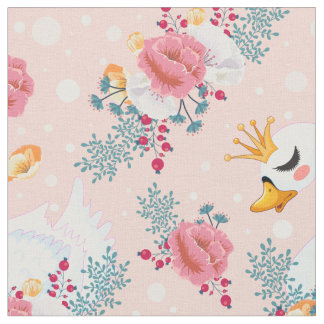 Svan Princess i Rosa Fabric Tyg