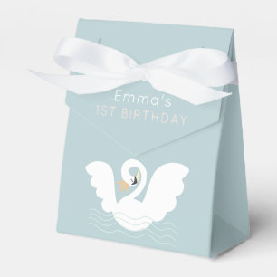 Svan Princess Modern Blue Girl Birthday Presentaskar