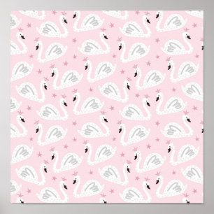 Svan Princess Scrapbook Papper 12"x12" Poster