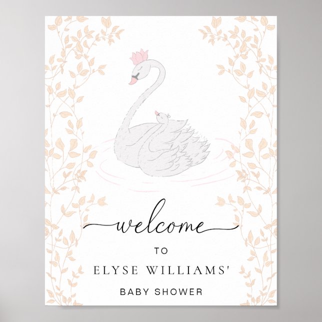 Svan Princess Välkommen Poster (Framsidan)