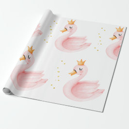 Svan Princess Wrapping Papper Presentpapper