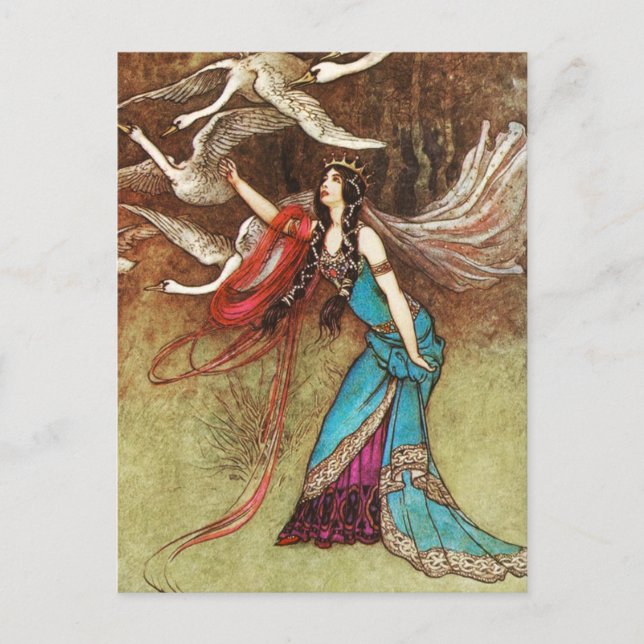 Svan Queen vycard Vykort (Framsida)