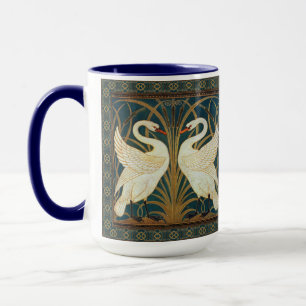 Svan, Rush och Iris av Walter Crane Mugg
