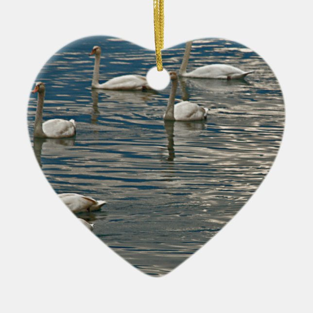 Svan Sång Julgransprydnad Keramik (Framsidan)