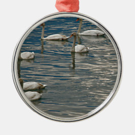 Svan Sång Julgransprydnad Metall