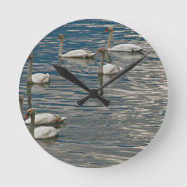 Svan Sång Rund Klocka