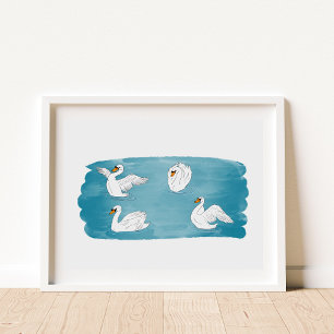 Svan Sjö Art Poster