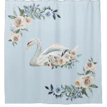Svan Sjö Bathroom Shower Curtain