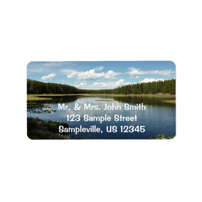 Svan Sjö II i nationalparken Grand Teton Adressetikett (Framsidan)