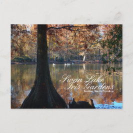 Svan Sjö Iris Gardens vykort