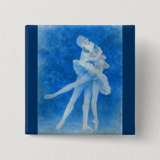 Svan Sjö Pas de Deux Knäppas Knapp (Framsida)