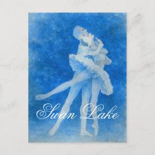 Svan Sjö Pas de Deux-vykort Vykort