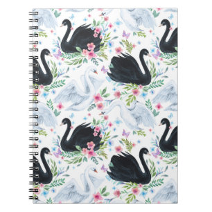 Svan Sjö: Vattenfärg Pastel Mönster. Anteckningsbok