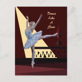'Svan Sjöjungfrun Ballerina' anpassat vykort