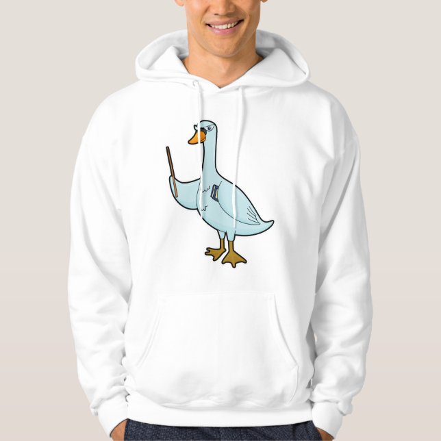 Svan som lärare med Bok och pekare Hoodie (Framsida)