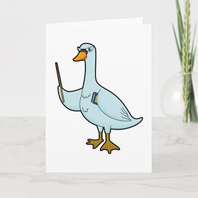 Svan som lärare med bok och pekare kort (Framsida)