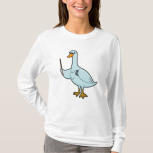 Svan som lärare med Bok och pekare T Shirt