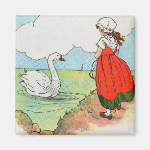 Svan, Svan över havet Mor Goose Nursery Rhyme Magnet