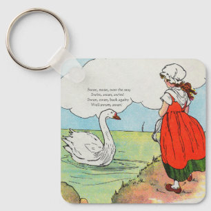 Svan, Svan över havet Mor Goose Nursery Rhyme Nyckelring