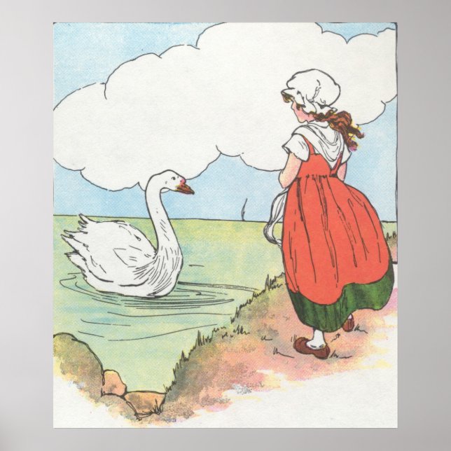 Svan, svan, över havet. Simma, svan, simma! Poster (Framsidan)