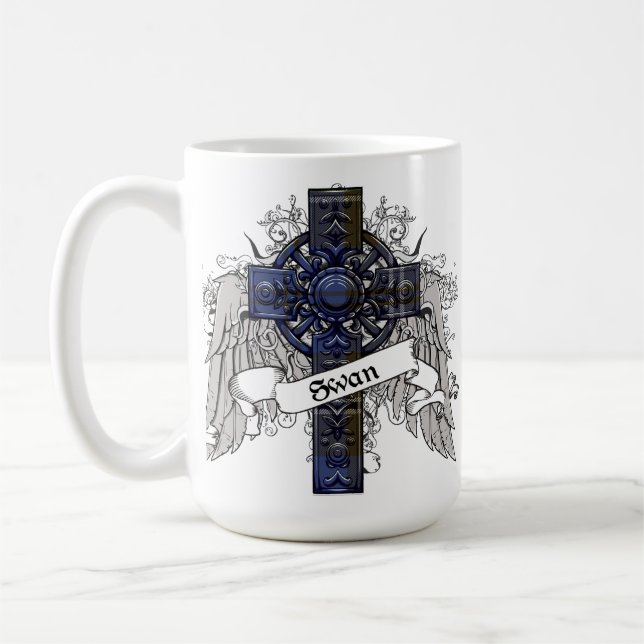 Svan Tartan Kor Kaffemugg (Vänster)