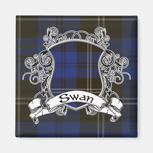 Svan Tartan Shield Magnet (Framsidan)
