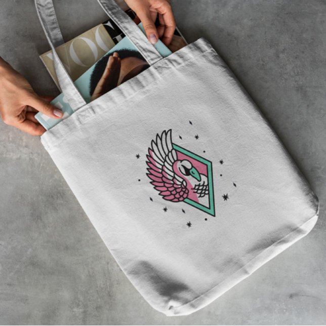 Svan Tatto Tote Bag Tygkasse (Skapare uppladdad)