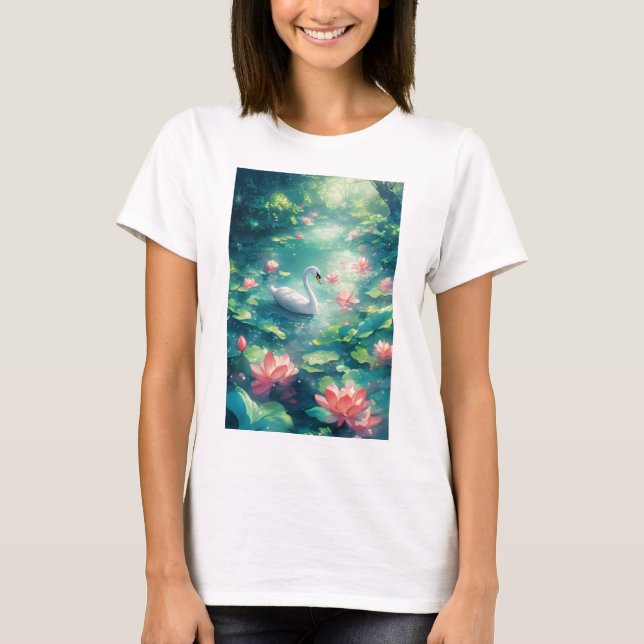 Svan Tranquil Realm T Shirt (Framsida)