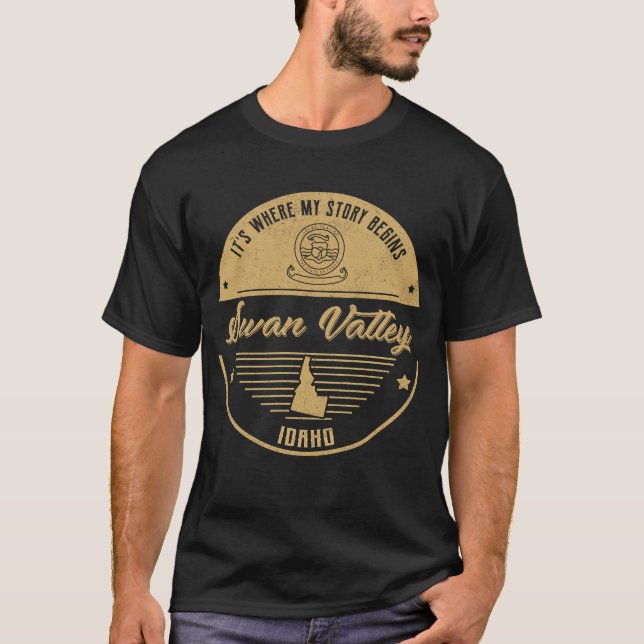 Svan Valley Idaho Det är där min historia börjar T Shirt (Framsida)