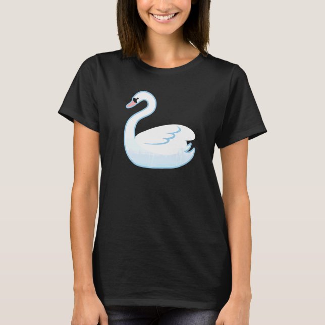Svan Vatten Fågel Dräkt T Shirt (Framsida)