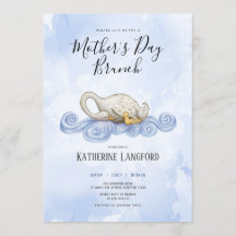 Svan vattenfärgsbrunch mors dag