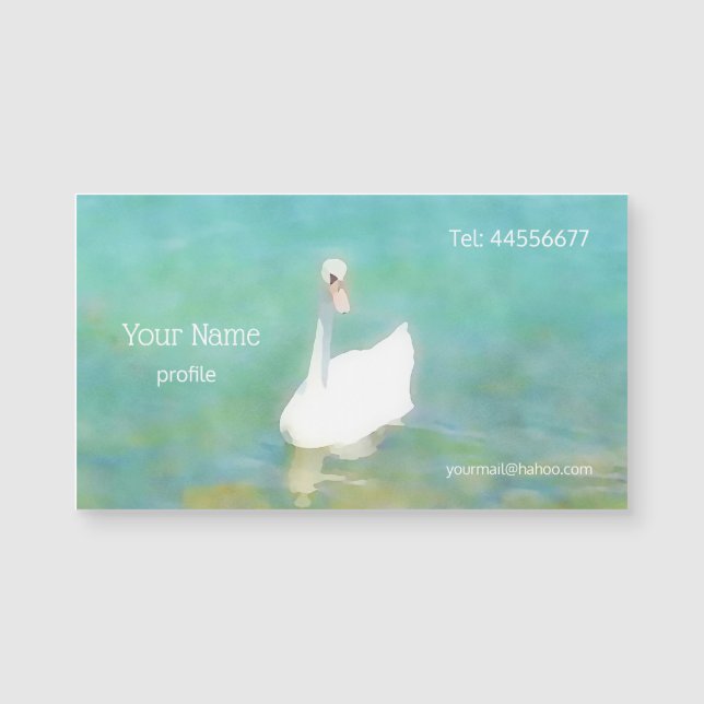 Svan vid Sjö Balaton - vattenfärg (Framsida)