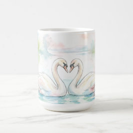 Svanälskare - Alla hjärtans dag Kaffemugg