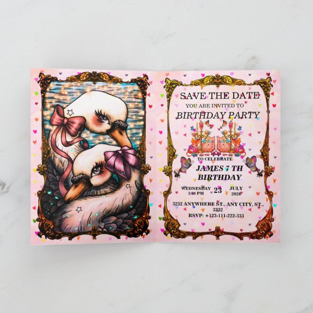 Svanälskare Inbjudan (Inuti)