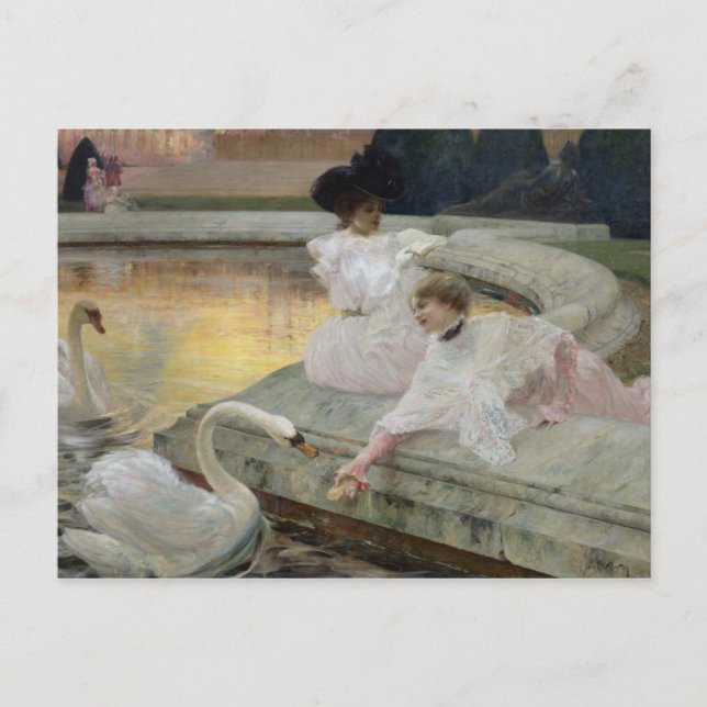 Svanar, 1900 vykort (Framsida)