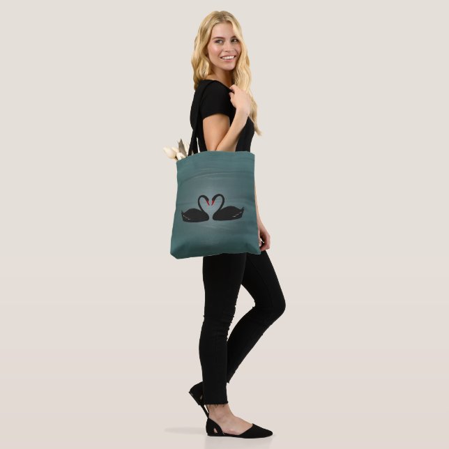 Svanar Allover Tote bags Tygkasse (På modell)