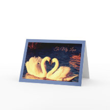 Svanar-årskort (blått gräns)