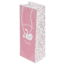 Svanar Baby Shower Bird med Krona Theme Rosa