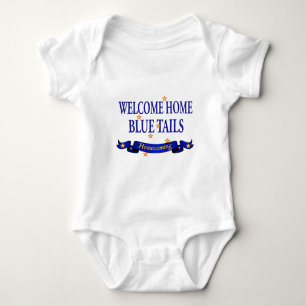 Svanar för välkomnandehemblått tee shirt
