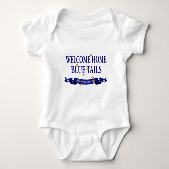 Svanar för välkomnandehemblått tee shirt (Framsida)