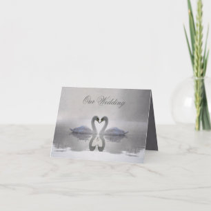 Svanar i Kärlek ~ Card/inbjudan Inbjudan