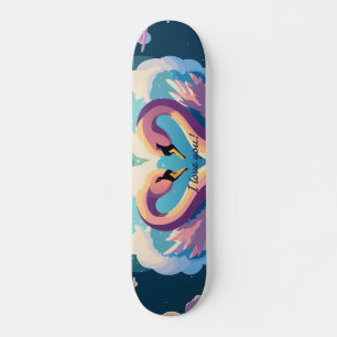 SVANAR i KÄRLEK Mini Skateboard Bräda 18,5 Cm