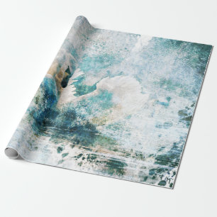Svanar med papper vattenfärgomslutning presentpapper