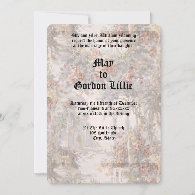 Svanar mellan Ro Garden Inbjudningar (Framsida)