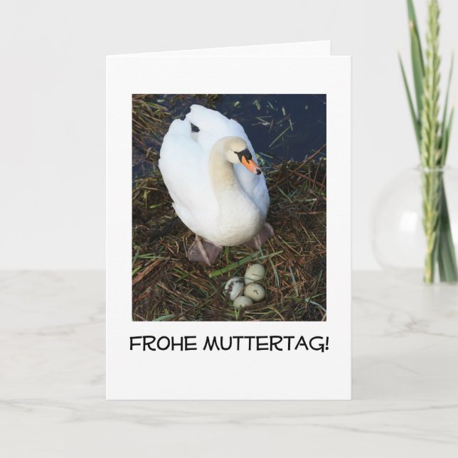 svanar nest mors dag-kortgroman kort (Framsida)