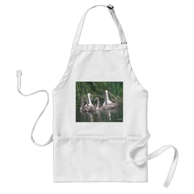 Svanar och Cygnet Apron Förkläde (Framsidan)