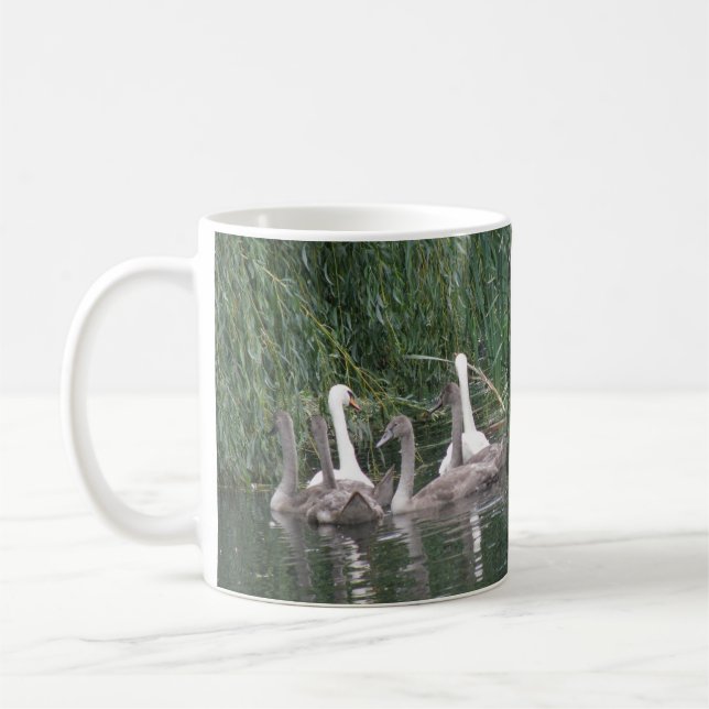 Svanar och Cygnet Mugg (Vänster)