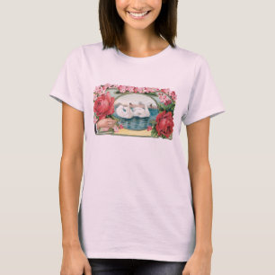 Svanar och Ro Vintage Art T-shirt