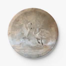 Svanar - Pappra rundan Tallrikar