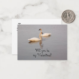 Svanar Valentine Cards Anteckningskort